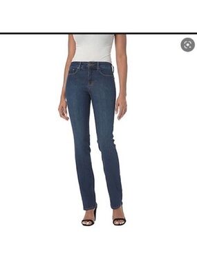 NWT NYDJ Black Marilyn Straight Jeans Sz 4P